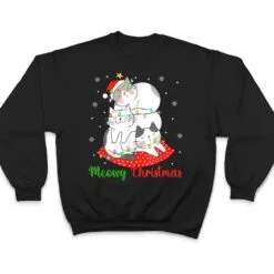 Cat Xmas Ree Lights Santa Cat Christmas T Shirt