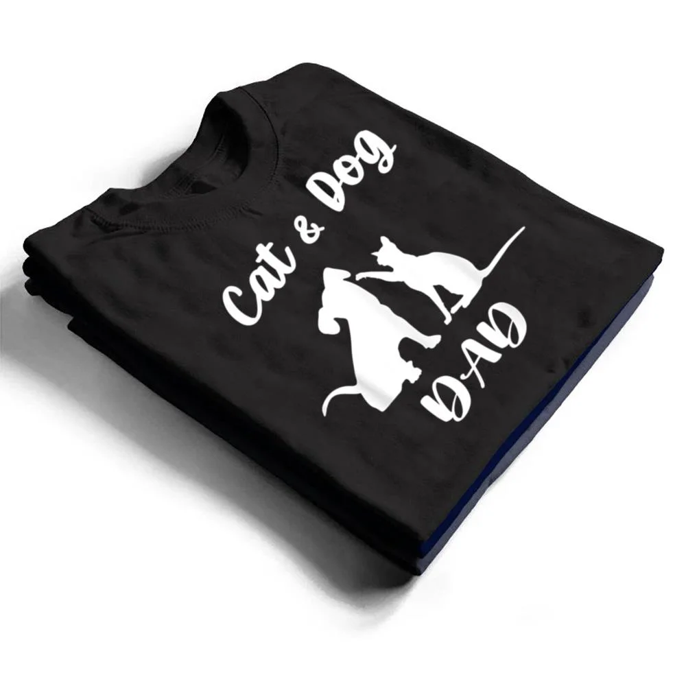 Cat-and-Dog-Dad-Pets-Animals-Lover-Puppy-for-Men-T-Shirt-1 Cat and Dog Dad Pets Animals Lover Puppy for Men T Shirt