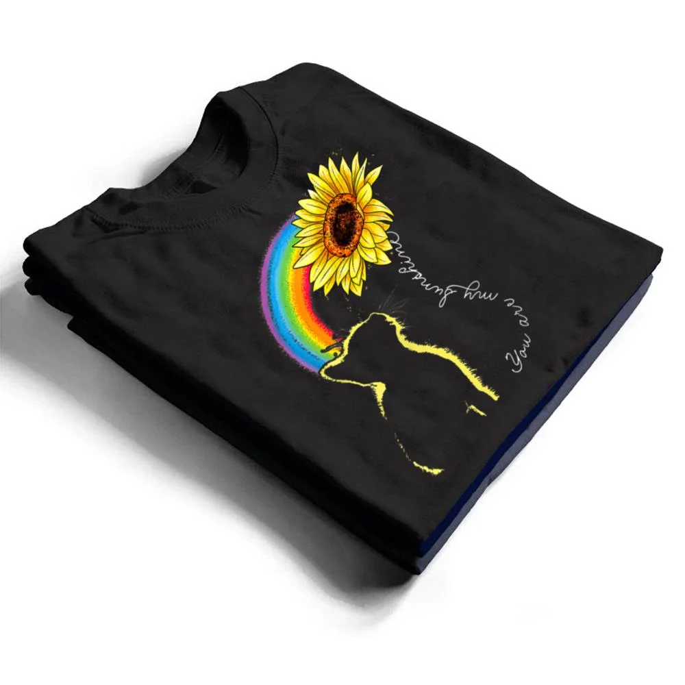 Cats-Are-My-Sunshine-Sunflower-Rainbow-Funny-Cat-Lovers-Gift-T-Shirt-1 Cats Are My Sunshine Sunflower Rainbow Funny Cat Lovers Gift T Shirt