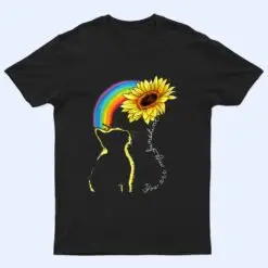 Cats Are My Sunshine Sunflower Rainbow Funny Cat Lovers Gift T Shirt