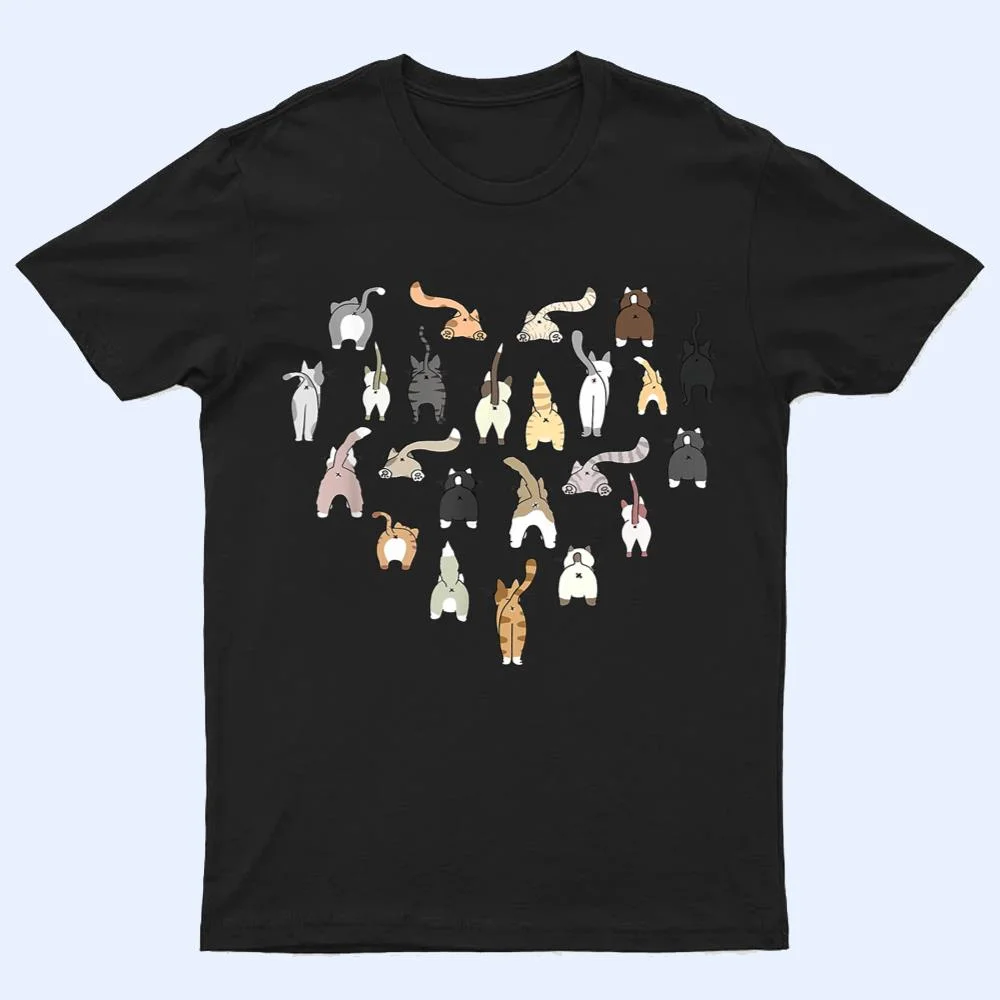 Cats Butt Heart Funny Cats Kitten Cat Owners T Shirt Cats Butt Heart Funny Cats Kitten Cat Owners T Shirt
