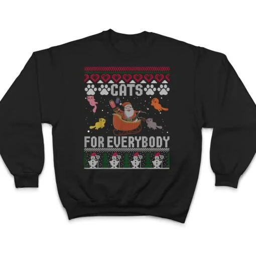 Cats For Everybody Christmas Cute Cat Lover T Shirt