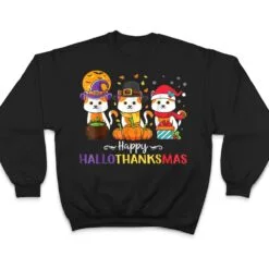 Cats Happy HalloThanksMas T Shirt Cats Happy HalloThanksMas T Shirt