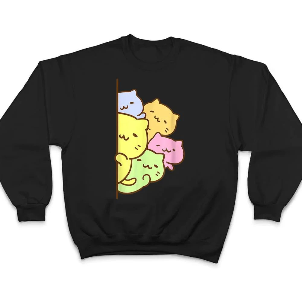 Cats-Meowtain-Cute-Kitty-Pile-Anime-Kawaii-Gay-Pride-T-Shirt-4 Cats Meowtain Cute Kitty Pile Anime Kawaii Gay Pride T Shirt