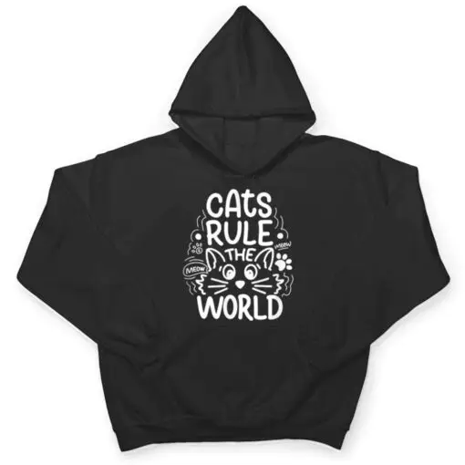 Cats Rule He World Funny Cat Lovers T Shirt