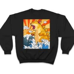 Catzilla Vintage Kawaii Cute Cat Art Japanese Sunset T Shirt Catzilla Vintage Kawaii Cute Cat Art Japanese Sunset T Shirt
