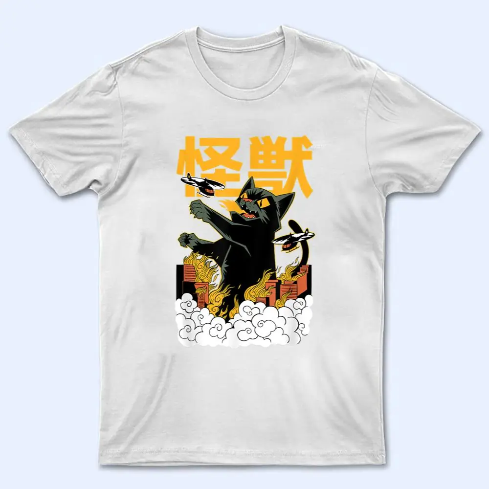 Catzilla vs Kaiju Vintage Funny Cute Cat Art Japanese Sunset T Shirt Catzilla vs Kaiju Vintage Funny Cute Cat Art Japanese Sunset T Shirt