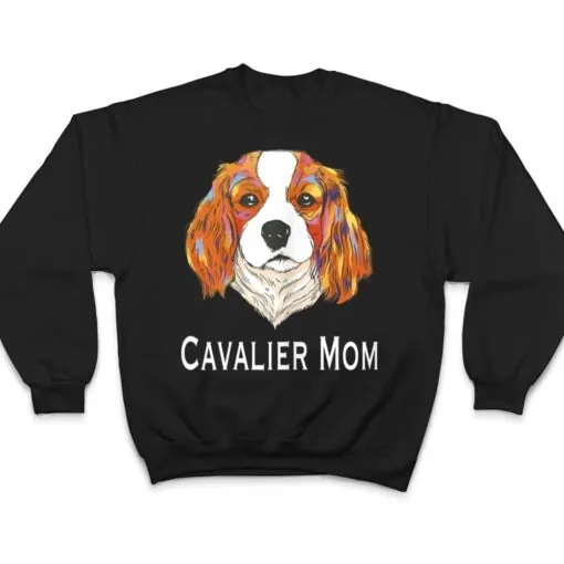 Cavalier Mom Pop Art Cavalier King Charles Spaniel Dog T Shirt