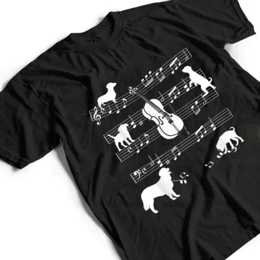 Cello Player Dog for Cellist Dogs and Cello T Shirt