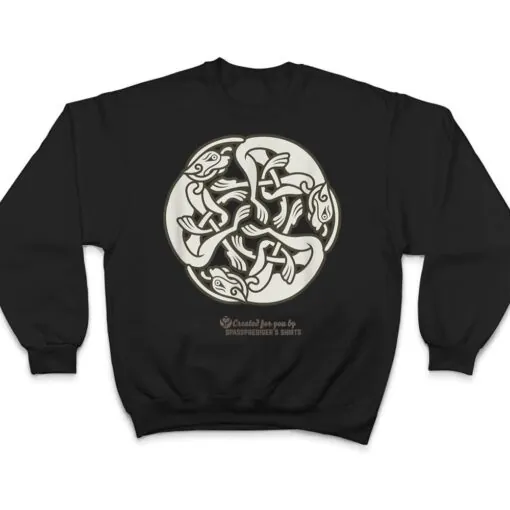 Celtic Design Wolf Dogs Triskelion from Ireland Celtic T Shirt