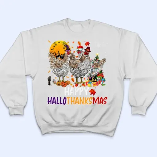 Chicken Halloween Happy HalloThanksMas Autumn Thanksgiving T Shirt