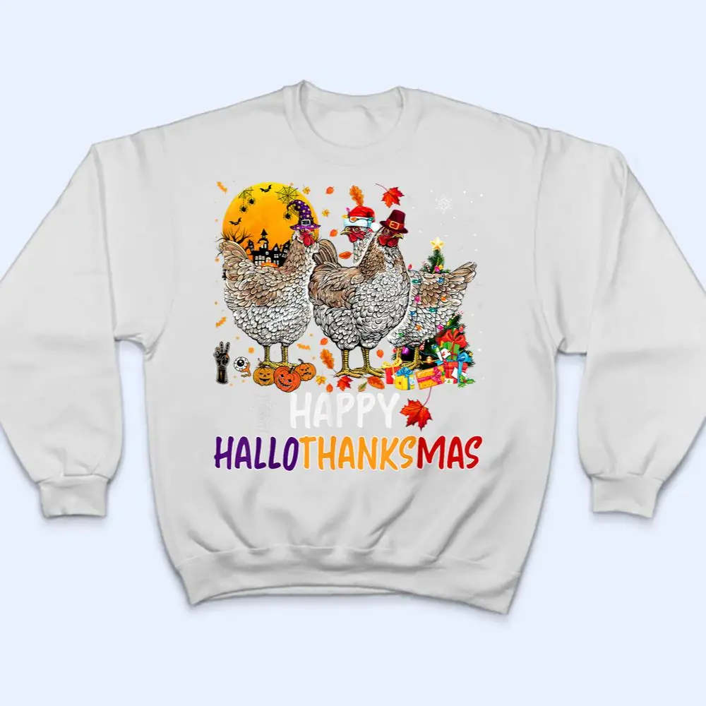 Chicken-Halloween-Happy-HalloThanksMas-Autumn-Thanksgiving-T-Shirt-4 Chicken Halloween Happy HalloThanksMas Autumn Thanksgiving T Shirt