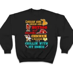 Chicken Wing Hot Dog And Bologna Chicken & Macaroni Design T Shirt Chicken Wing Hot Dog And Bologna Chicken & Macaroni Design T Shirt