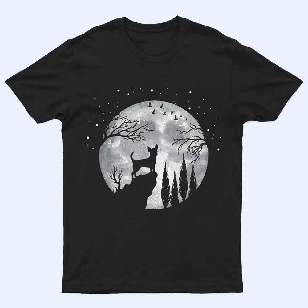 Chihuahua Dog Full Moon At Night - Dog Breed Chihuahua T Shirt Chihuahua Dog Full Moon At Night - Dog Breed Chihuahua T Shirt