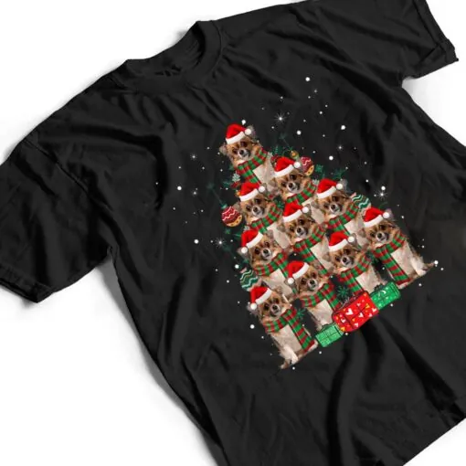 Chihuahua Dogs Tree Christmas Pajama Xmas Gifts Dog Lover T Shirt