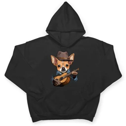 Chihuahua Playing Guitar Pet Toy Dog Lover Guitar Player T Shirt