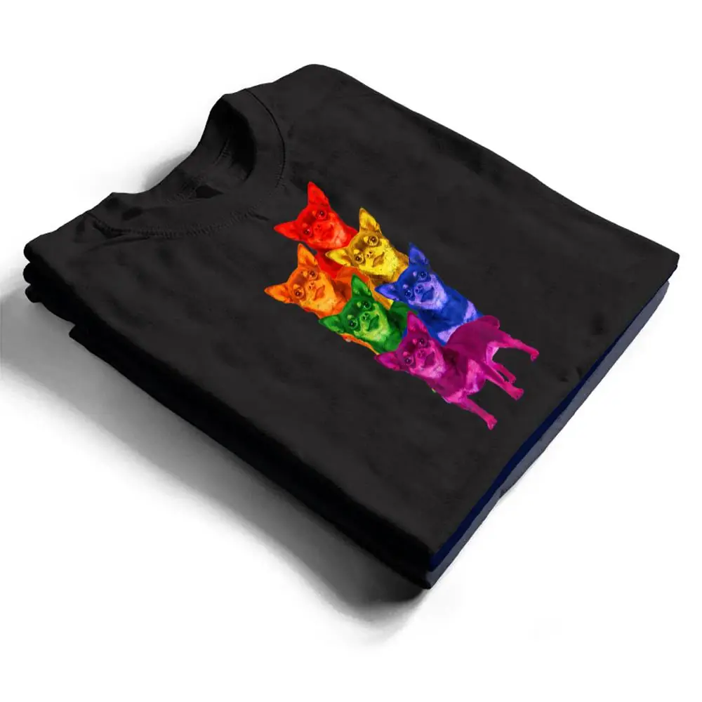 Chihuahua Rainbow Flag Gay Pride LGBT Dog Lover T Shirt