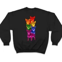 Chihuahua Rainbow Flag Gay Pride LGBT Dog Lover T Shirt
