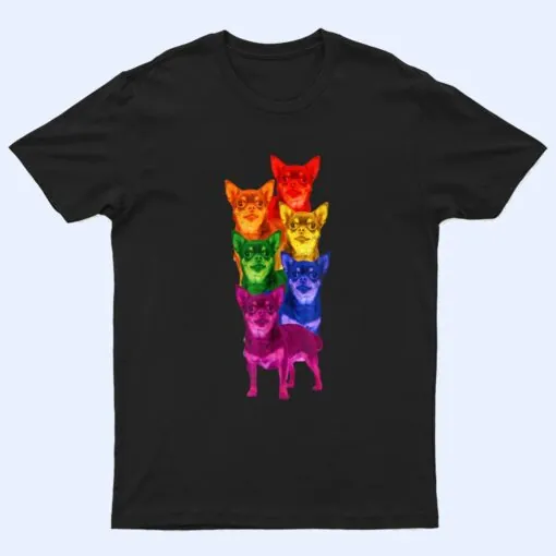 Chihuahua Rainbow Flag Gay Pride LGBT Dog Lover T Shirt