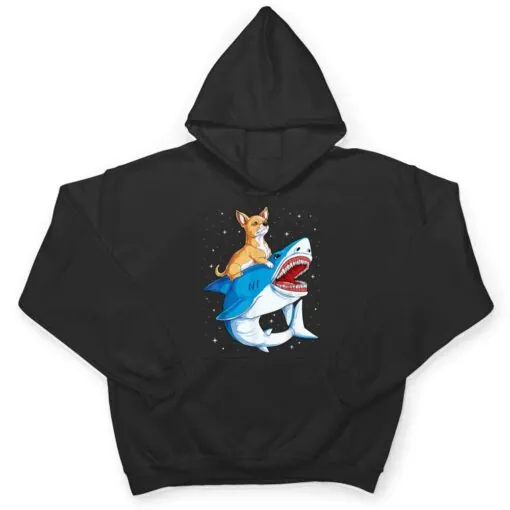 Chihuahua Riding Shark Jawsome Dog Lover Gifts Space Galaxy T Shirt