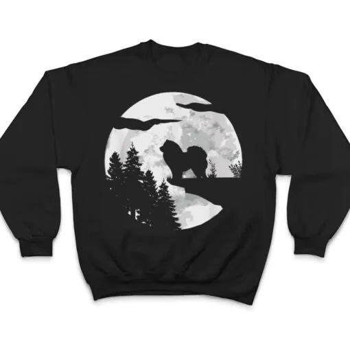 Chow Chow Dog Breed Full Moon At Night - Dog Owner Chow Chow T Shirt