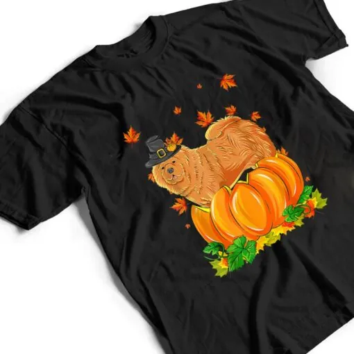 Chow Chow Happy Thanksgiving Dog Pumpkin Fall Autumn T Shirt