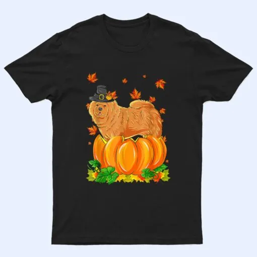 Chow Chow Happy Thanksgiving Dog Pumpkin Fall Autumn T Shirt