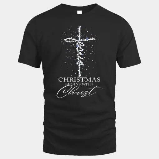 Christmas Begins With Christ Cross Jesus Christian