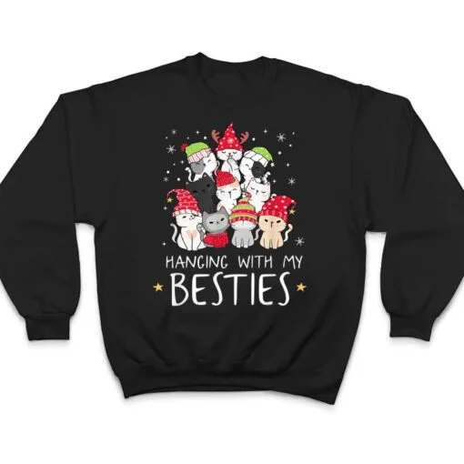 Christmas Cat Lover Christmas Tree Kawaii Cat Bestie T Shirt