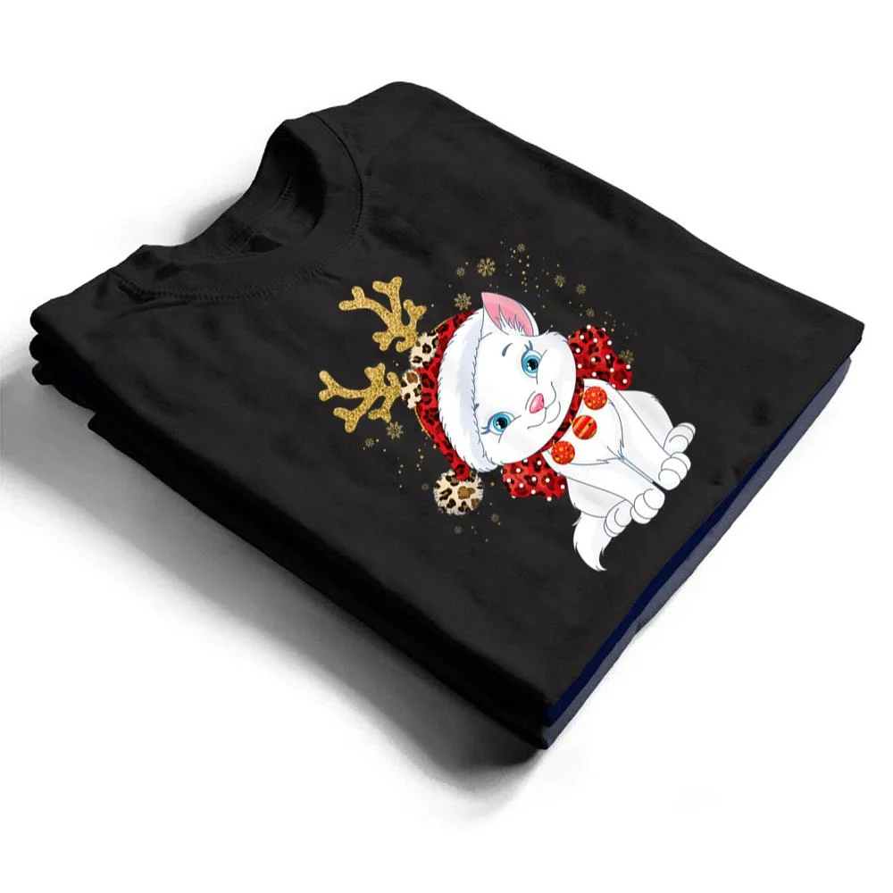 Christmas-Cat-Reindeer-light-Antlers-T-Shirt-1 Christmas Cat Reindeer light Antlers T Shirt