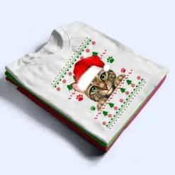 Christmas Cat Santa Hat Merry Catmas Ugly Christmas Sweater Premium T Shirt Christmas Cat Santa Hat Merry Catmas Ugly Christmas Sweater Premium T Shirt