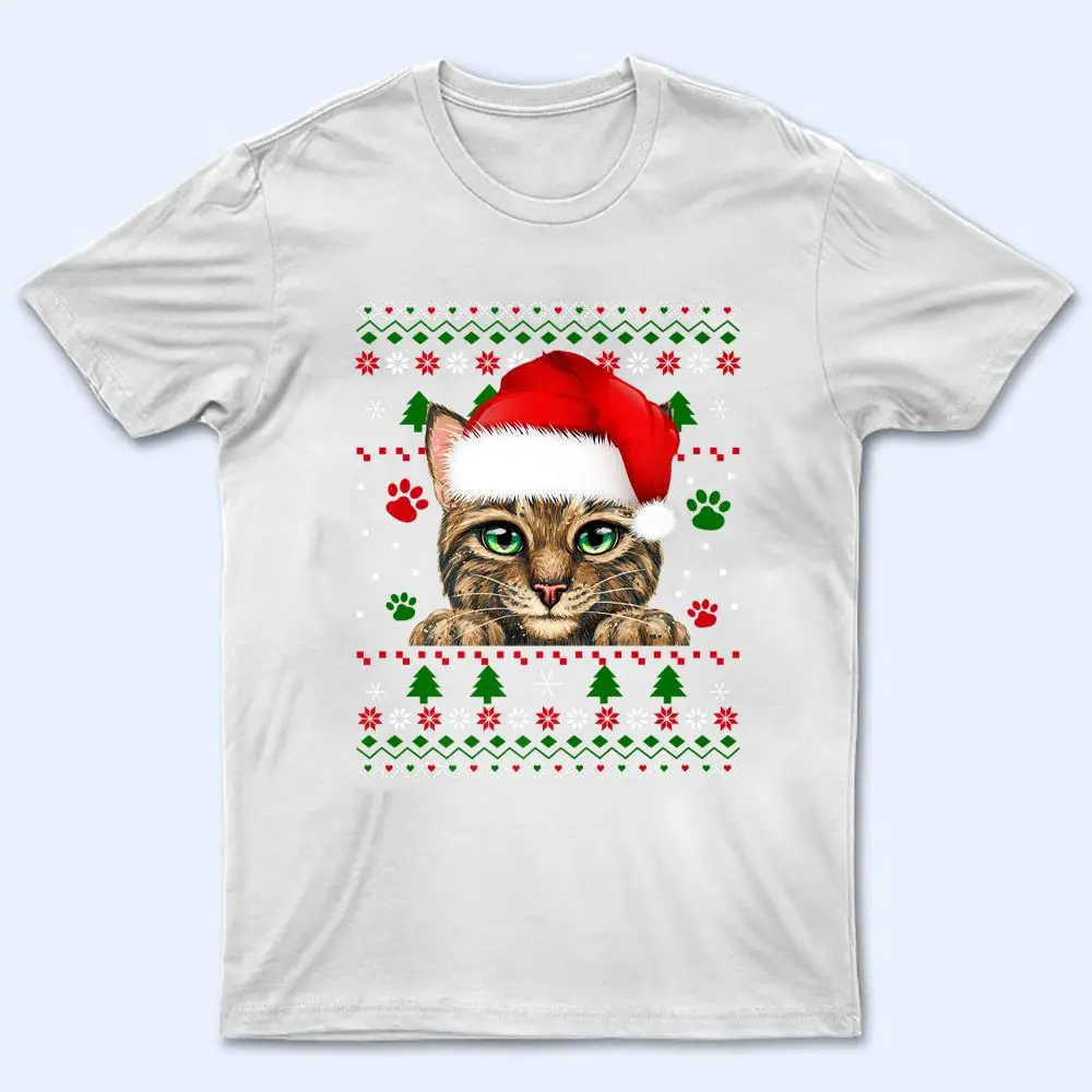 Christmas Cat Santa Hat Merry Catmas Ugly Christmas Sweater Premium T Shirt Christmas Cat Santa Hat Merry Catmas Ugly Christmas Sweater Premium T Shirt