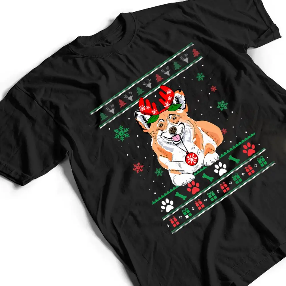 Christmas-Corgi-Reindeer-Ornaments-Dog-Lovers-Pajama-T-Shirt-2 Christmas Corgi Reindeer Ornaments Dog Lovers Pajama T Shirt