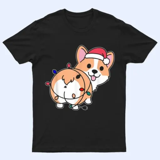 Christmas Corgi With Lights Gifts For Dog Lover Women Kids T Shirt