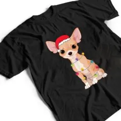 Christmas Funny Chihuahua Dog Lover Santa Hat Lights Xmas T Shirt Christmas Funny Chihuahua Dog Lover Santa Hat Lights Xmas T Shirt