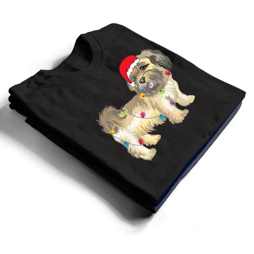 Christmas-Funny-Shitzu-Dog-Lover-Santa-Hat-Lights-Xmas-Gifts-T-Shirt-1 Christmas Funny Shitzu Dog Lover Santa Hat Lights Xmas Gifts T Shirt