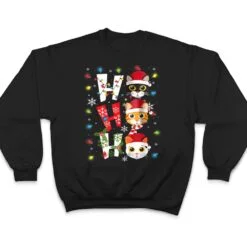 Christmas Ho Ho Ho Cat Lovers Lights Pajamas Funny Xmas T Shirt Christmas Ho Ho Ho Cat Lovers Lights Pajamas Funny Xmas T Shirt