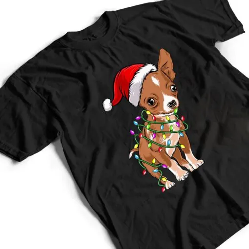 Christmas Lights Chihuahua Cute Chihuahua Dog Lovers T Shirt