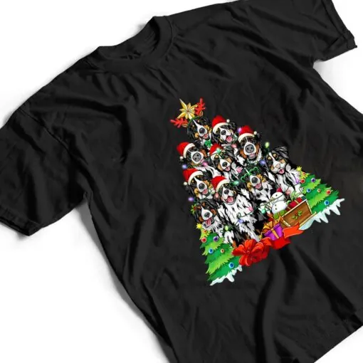 Christmas Pajama Bernese Mountain Tree Xmas T Shirt