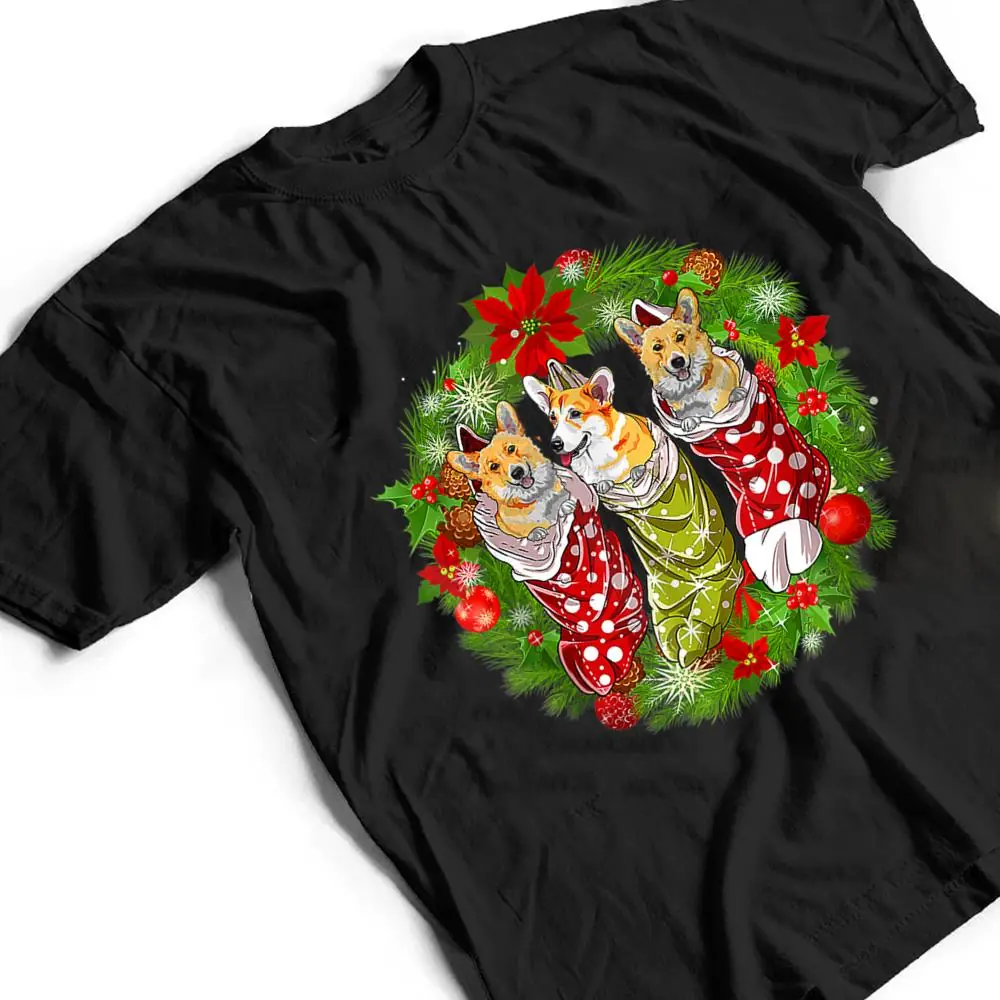 Christmas-Tree-Xmas-Pajama-Corgi-Dog-Lover-T-Shirt-2 Christmas Tree Xmas Pajama Corgi Dog Lover T Shirt
