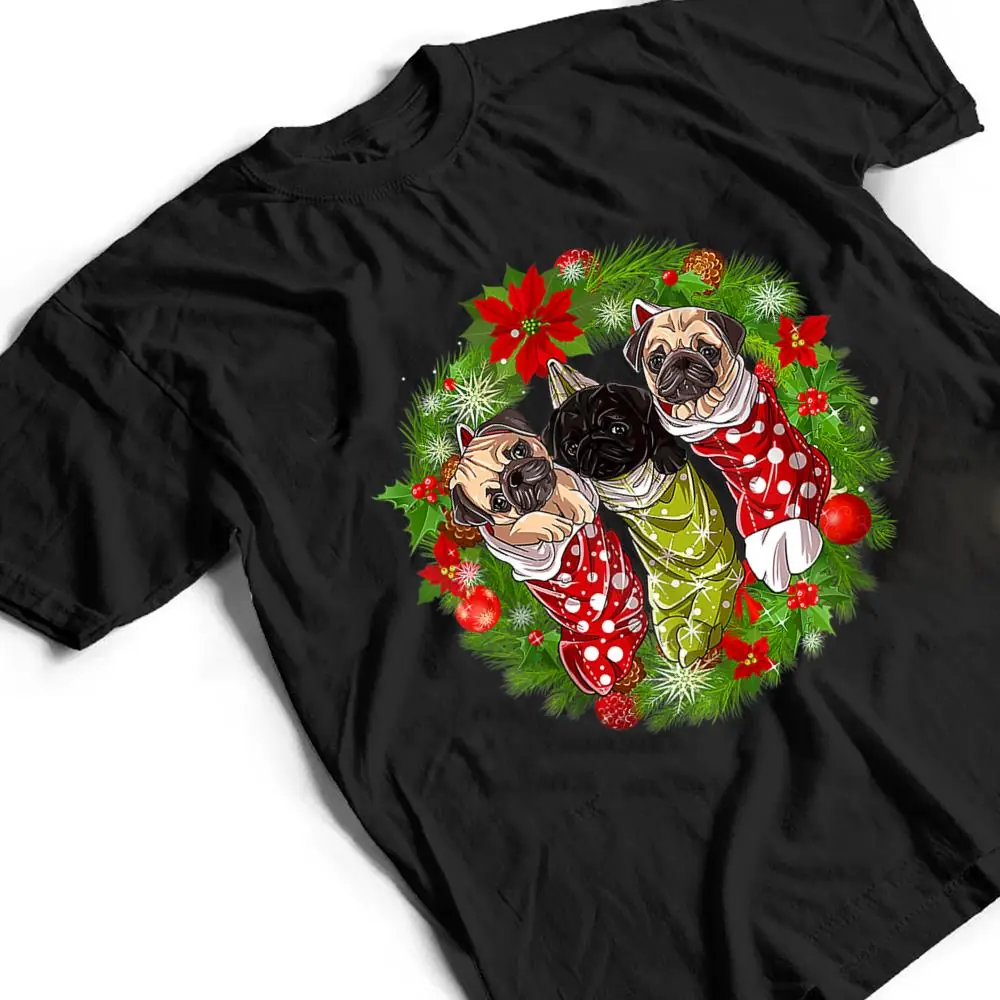 Christmas-Tree-Xmas-Pajama-Pug-Dog-Lover-T-Shirt-2 Christmas Tree Xmas Pajama Pug Dog Lover T Shirt
