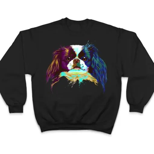 Colorful Splash Dog Japanese Chin T Shirt