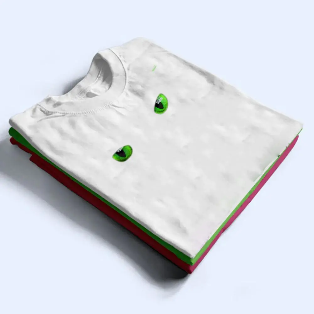 Cool-Halloween-cat-faceeyes-green-on-black-T-Shirt-1 Cool Halloween cat faceeyes green on black T Shirt