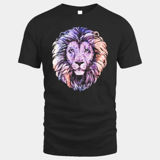 Cool Lion Head Design with Bright Colorful