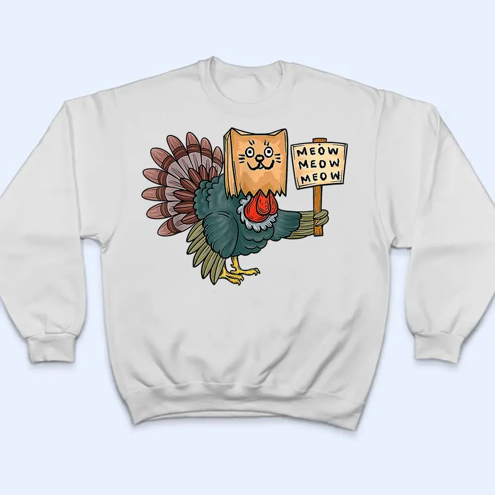 Cool-Turkey-Fake-Cat-Funny-Thanksgiving-Boys-Girls-Kids-Gift-T-Shirt-4 Cool Turkey Fake Cat Funny Thanksgiving Boys Girls Kids Gift T Shirt