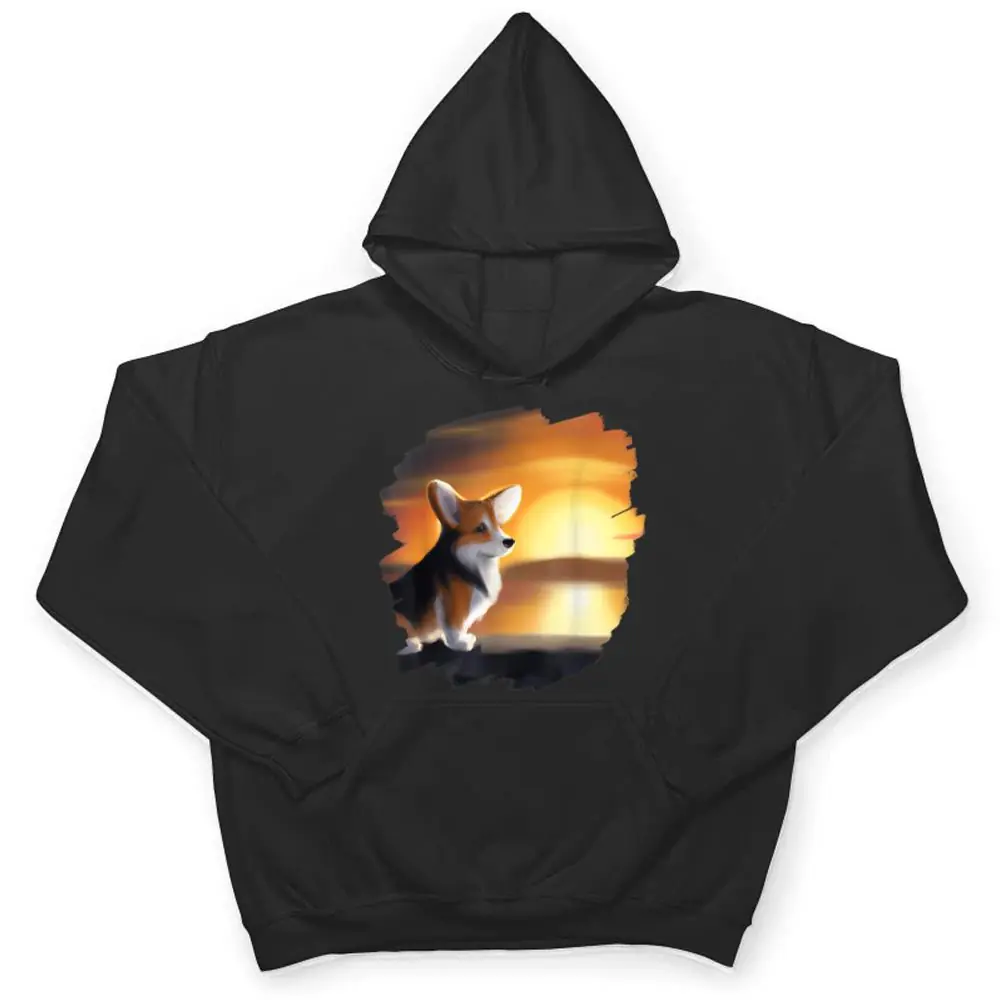 Corgi-Dog-Art-Sunset-Vintage-Retro-Corgis-Dogs-T-Shirt-3 Corgi Dog Art Sunset Vintage Retro Corgis Dogs T Shirt