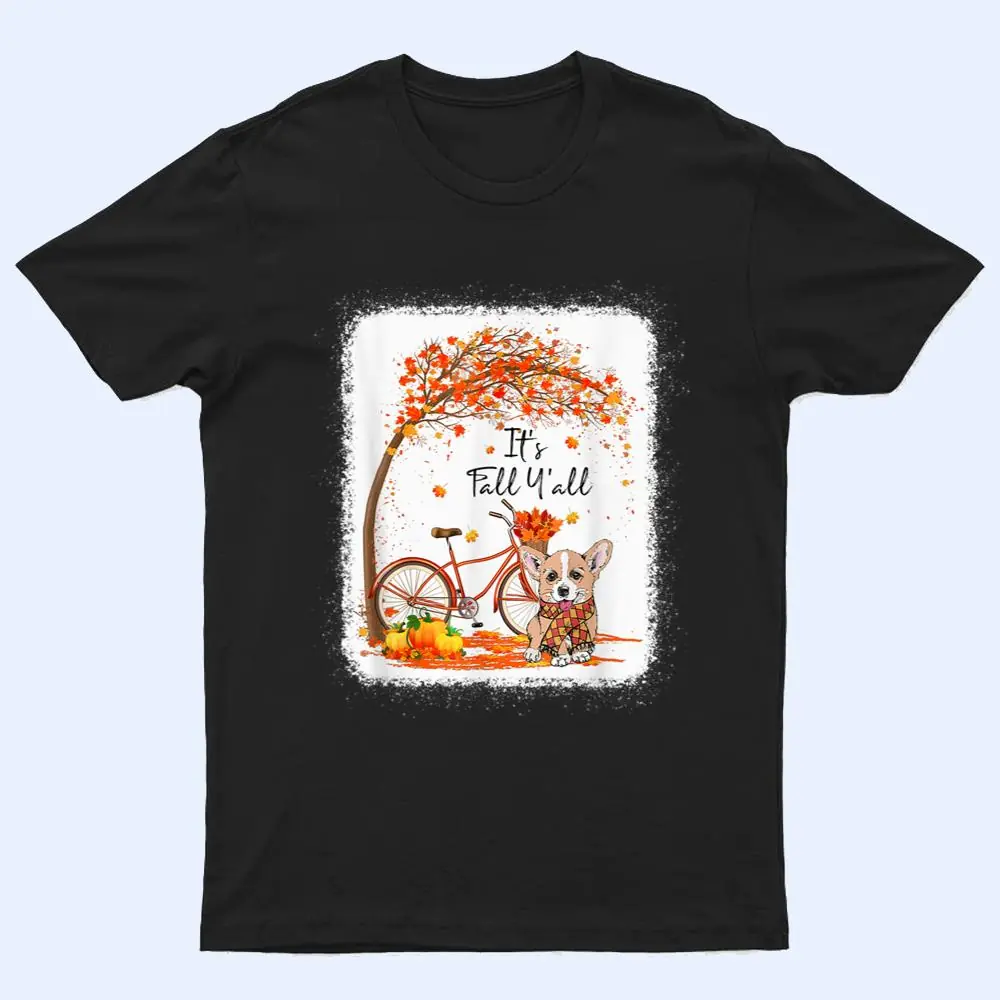 Corgi Dog Lover It's Fall Y'all Bicycle Autumn T Shirt Corgi Dog Lover It's Fall Y'all Bicycle Autumn T Shirt