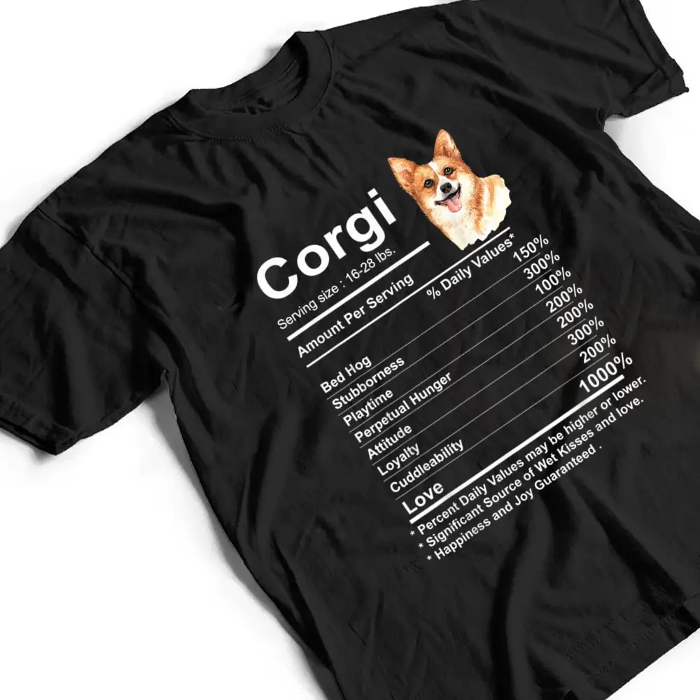 Corgi-Facts-Nutrition-Funny-Cardigan-Pembroke-Mama-Dog-T-Shirt-2 Corgi Facts Nutrition Funny Cardigan Pembroke Mama Dog T Shirt