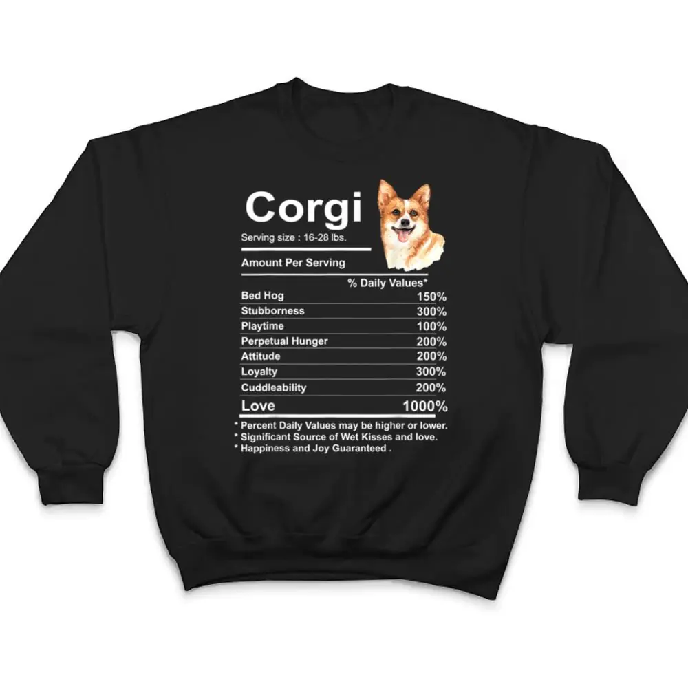 Corgi-Facts-Nutrition-Funny-Cardigan-Pembroke-Mama-Dog-T-Shirt-4 Corgi Facts Nutrition Funny Cardigan Pembroke Mama Dog T Shirt