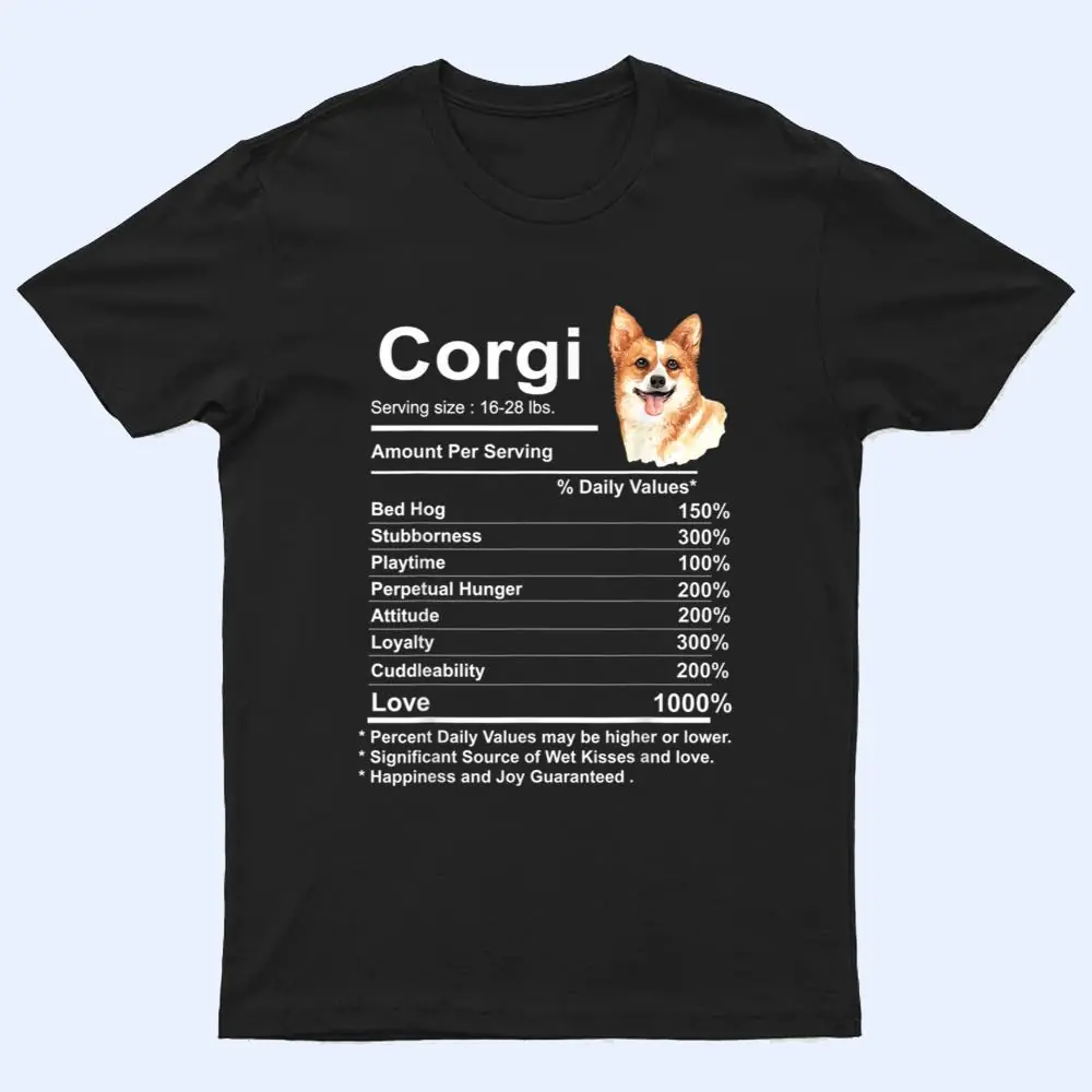 Corgi Facts Nutrition Funny Cardigan Pembroke Mama Dog T Shirt Corgi Facts Nutrition Funny Cardigan Pembroke Mama Dog T Shirt